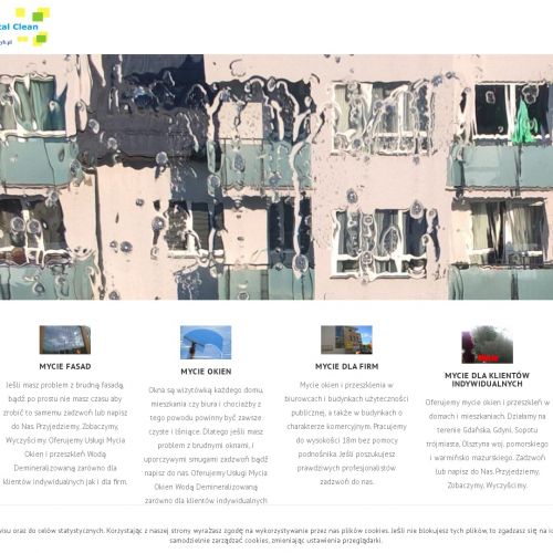 Mycie okien wodą demineralizowaną