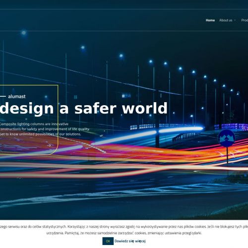 Kompozytowe słupy oświetleniowe