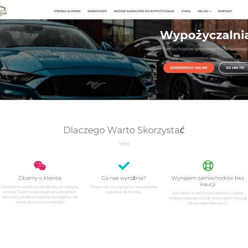 Wynajem samochodów sportowych bez kaucji łódź w Warszawie