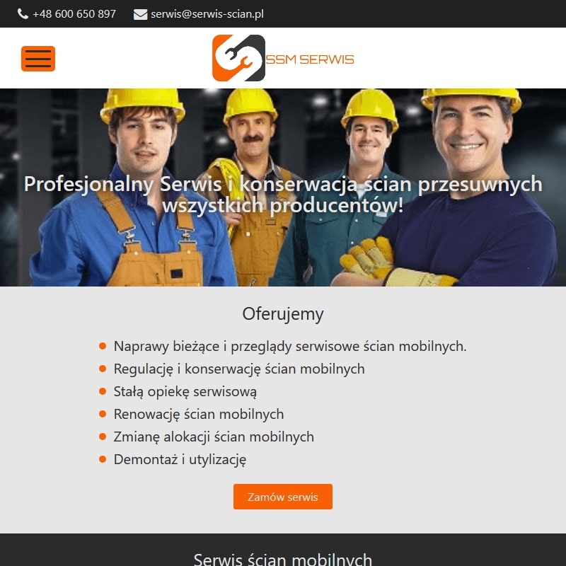 Naprawa ścian mobilnych w Krakowie