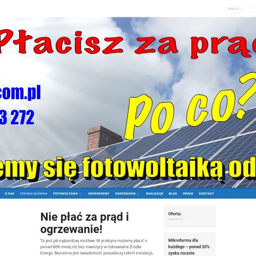 Mała farma fotowoltaiczna w Wejherowie