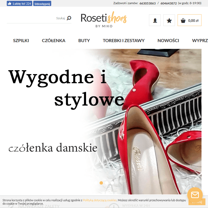 Czółenka na ozdobnym słupku